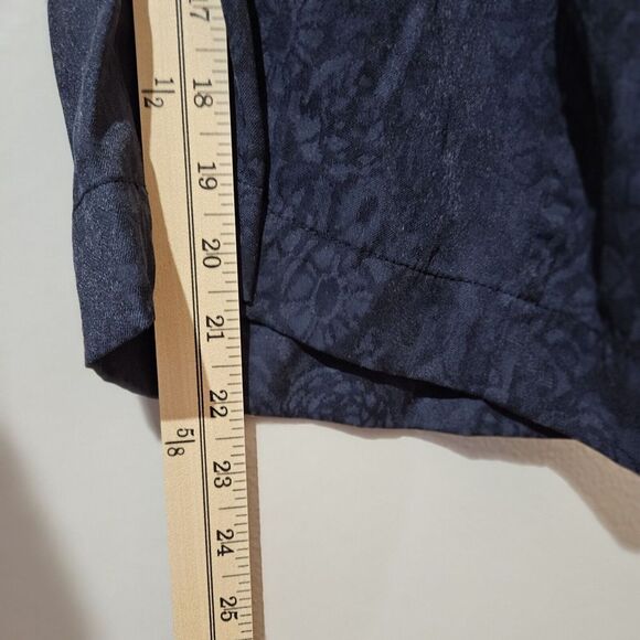 Anthropologie Ett:Twa James Navy Blue Tie Waist Wide Leg Jumpsuit Size 10 Boho - Picture 14 of 15